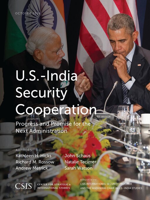 Cover image for U.S.-India Security Cooperation
